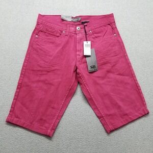 Royal Blue Shorts‎ Mens 31 Pink Pockets Slim Casual Cotton